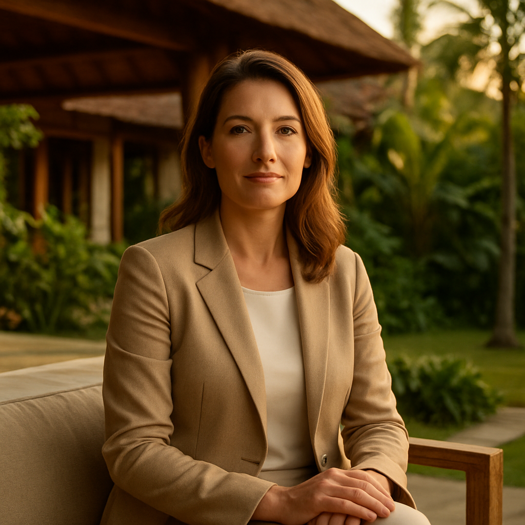 The founder of Manifest Tomorrow in Bali